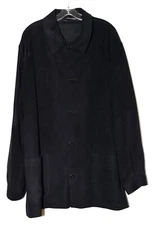 Chiarelli Black Pouch Pockets Mens Button Jacket Size 44R Turkey