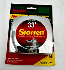 VINTAGE Tape Measure Starrett, 33 Ft. Tappe Measure USA Tru-Lok C1-33