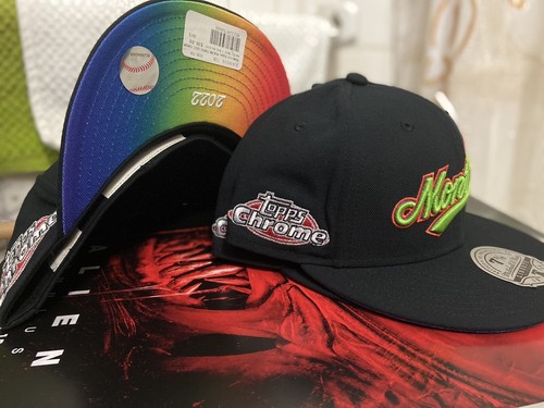 Men's Mitchell & Ness Montreal Expos Topps EXC Hat Liberty Fitted Cap Size 7 3/8 - Picture 4 of 5