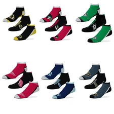 NHL Flash 3 Pair No Show Socks Mens Large Fits 10-13 Fan Gift Pack Team Gear