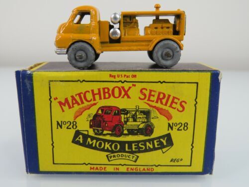 Scatola Riproduzione Per Matchbox Lesney Moko N.28a Bedford Camion Compressore 1956