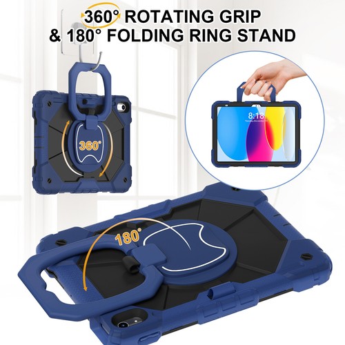 Rotating Heavy Duty Stand Case Cover For iPad 5th6th 7th 8th 9th 10th Generation - Picture 16 of 23
