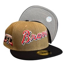 New Era Atlanta Braves Canvas Crown 59FIFTY Fitted Hat Final Season Patch 7 1/8