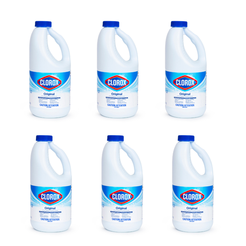 Clorox Original Concentrated Regular Disinfecting Bleach 43 oz Bottle Pack of 6