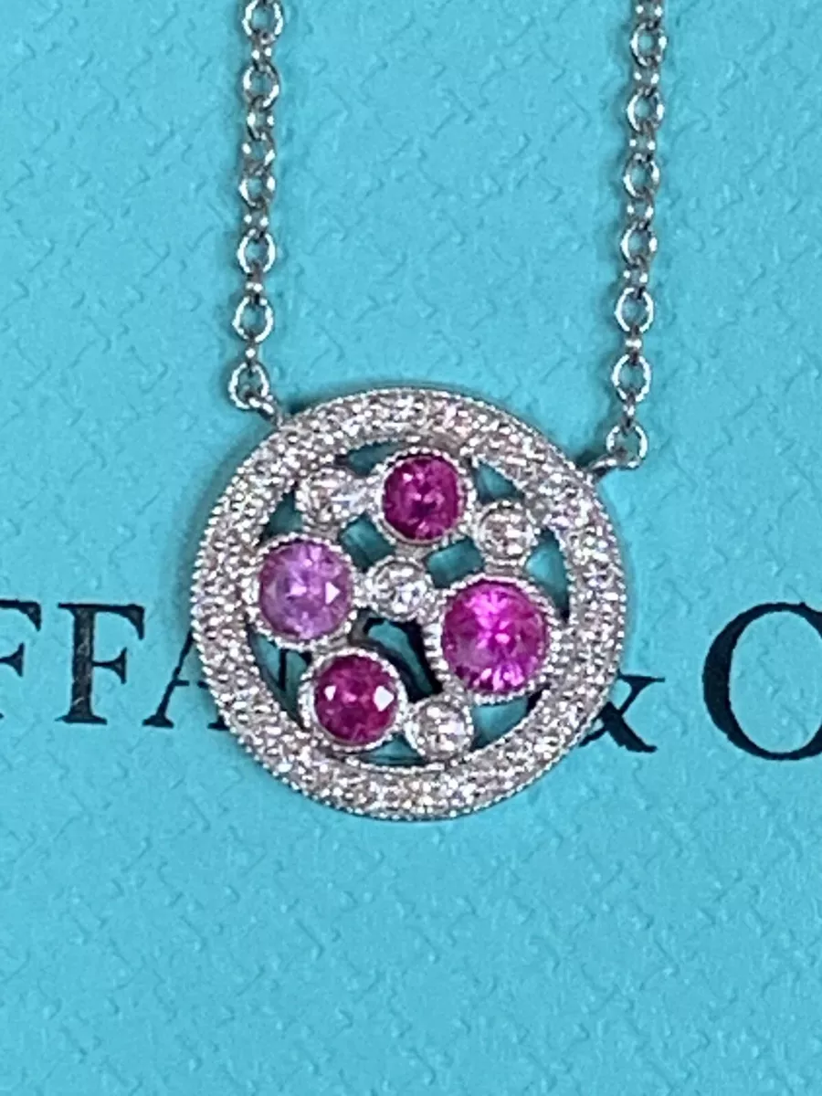 Pink sapphire necklace tiffany sale