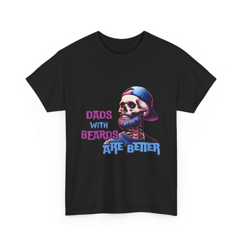 Camiseta de algodón pesado unisex Dads With Beards Are Better - Imagen 12 de 29