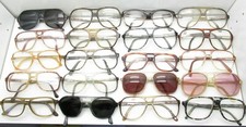 SET of 20 VINTAGE AVIATOR EYEGLASSES FRAMES sport eyewear bulk lot plastic S365