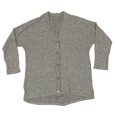 Womens American Eagle Cardigan Button Down V-Neck Sweater size Medium Gray