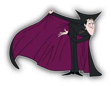 Hotel Transylvania Cartoon Dracula Cape Sticker Bumper Decal - ''SIZES''