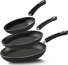 3 Piece Nonstick Frying Pan Induction Bottom 8" 9.5" 11 inch Set Utopia Kitchen