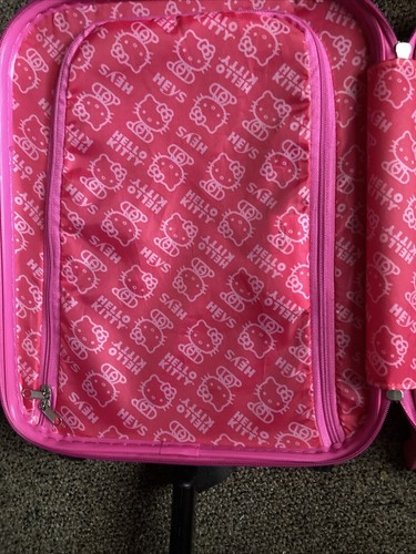 Heys HELLO KITTY Hard Shell Girls Carry On Rolling Suitcase Luggage Wheeled 18" - Picture 10 of 10