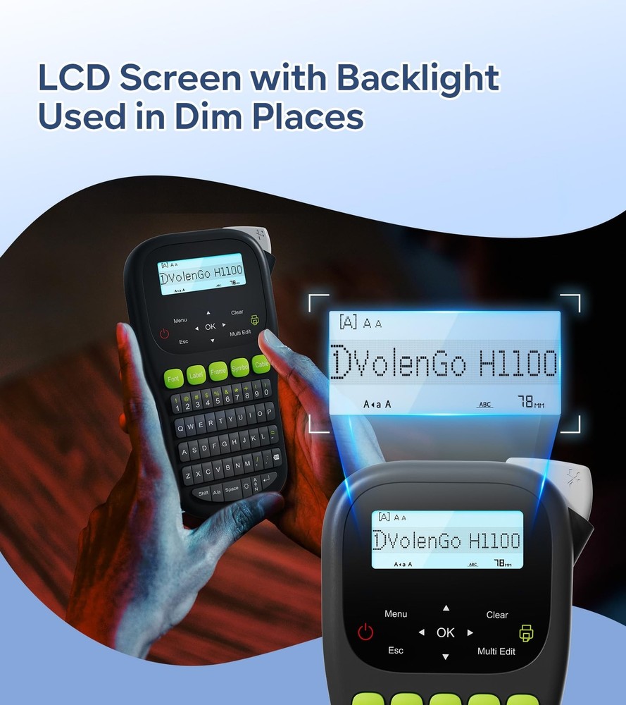 Portable PTouch Label Maker with Waterproof Tape for Home & Office Organization