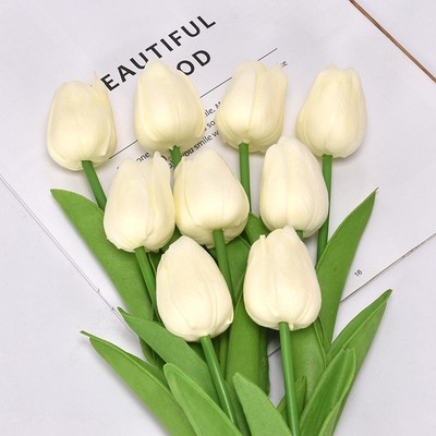 Blumen Tulpestrauß Gefälscht Künstlich Lebensecht Lang Anhaltende Vielseitig