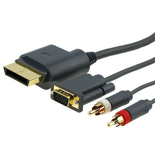 For Xbox 360 HD VGA AV Cable + RCA To 3.5MM Stereo Audio Adapter Cable - New - Image 2 of 4