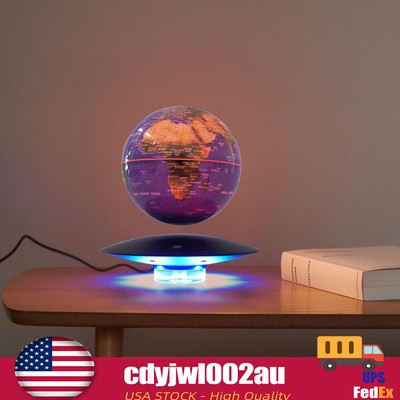 6'' Floating Globe Magnetic Levitation World Map w/ RGB Light Home & Office Decor