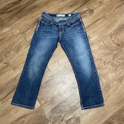 Bke Denim Jeans Payton Low Rise Stretch Crop Blue Women 29 Buckle Designer Pants