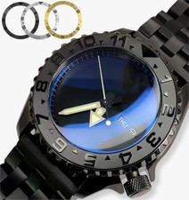 Lunetta in acciaio convessa smussata per conversione serie Water Ghost SKX007