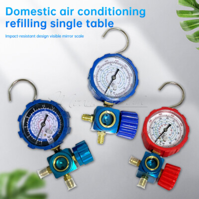 Conditioner Refrigerant Manifold Gauge Valve 1/4''800PSL Pressure Gauge Manometer