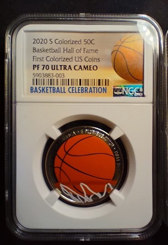 2020 P & S Basketball HOF Colorized Proof 2 Coin Set NGC PF70 UC Tip Off Release - Picture 3 of 24