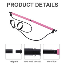 Portable Pilates Bar Kit with Resistance Band Yoga Pilates Stick Exercise Toning