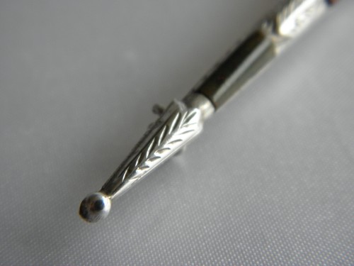 Lovely Sterling Silver Cutlass Sword Agate Vintage Scottish Brooch - Picture 5 of 13