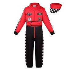 Kids Race Car Driver Costume Boys Girls Racing Halloween Play Role Dress Up R...