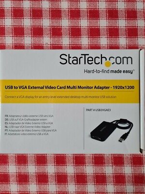 Star Tech USB to VGA External Video Card Multi Monitor Adapter 1920×1200
