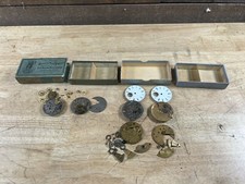 Vintage Estate Fresh Watchmakers Lot Of Pocketwatch Parts/Movements Illinois