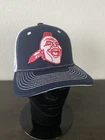 ATLANTA BRAVES CLASSIC THROWBACK LOGO TRUCKER SNAPBACK BLUE & WHITE HAT CAP NEW