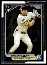 Christian Yelich 2024 Bowman Chrome #14 Brewers MLB READ FREE SHIP AutographDen