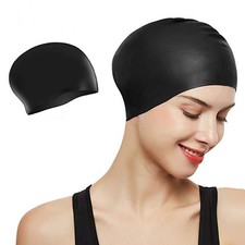 Silicone Swimming Practical Waterproof Swim Pool Hat Long Hair Ear Protection