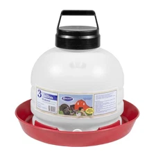 FARM-TUFF Top Fill Plastic Poultry and Game Bird Fountain, 3 Gallon Capacity