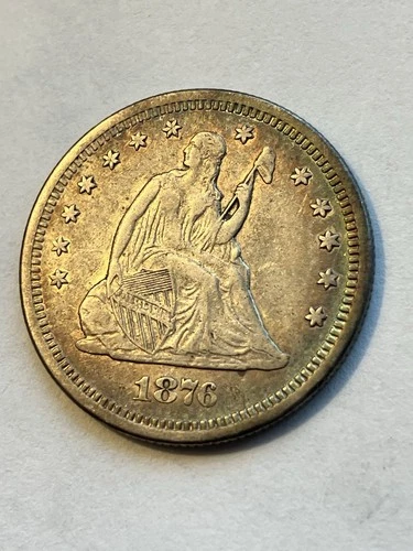 1876-S Seated Liberty Quarter Very Good Details Historical 1876 Year Free SHP