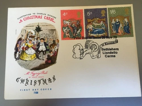 GB STAMPS RARE FIRST DAY COVER 1970 CHRISTMAS BETHLEHEM