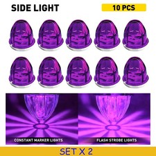 20pcs Led Watermelon Light Side Marker Clearence Lamp Truck Trailer Flash Purple