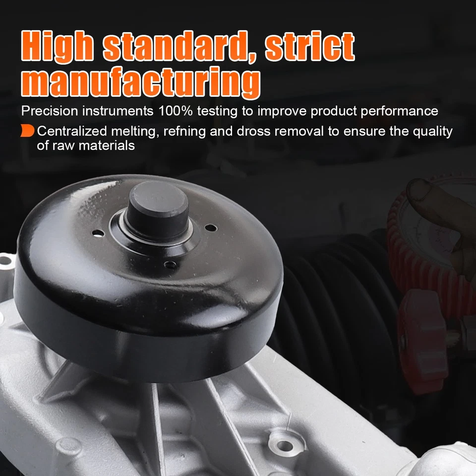 Water Pump w/ Thermostat For Chevy Silverado GMC Sierra Cadillac 4.8/ 5.3/ 6.0L Foto 4 de 4