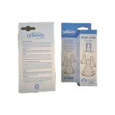  Dr. Brown’s Original Level 2 (3m+) Nipple - 6 Count Brand New 