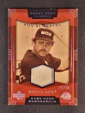 2004 Upper Deck Sweet Spot Classic Ron Blomberg Game Used Jersey Pinstripe /50
