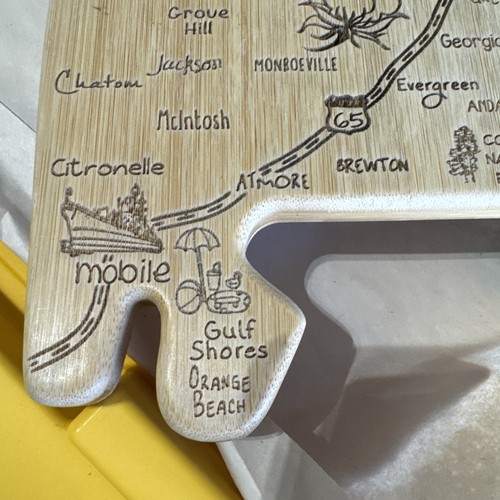 Alabama Map Wood Hanging Decor - Picture 2 of 14