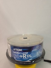 TDK Double Layer DVD R DL 8.5GB 8X Blank Discs - 25 Pack - Brand NEW Sealed