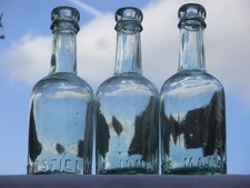3x VINTAGE OLD ANTIQUE R. L. JONES MANSFIELD BEER POP SODA BOTTLES c1915