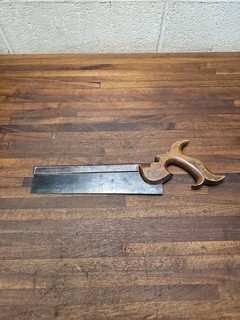 K286 Antique MILLINGTON & Co German Steel Sheffield 10" Back Saw Split Nut