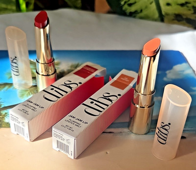 Set of 2 Dibs Jam Jam Lip Plumping Lipsticks Berry Marmalade & Fig Fantasy