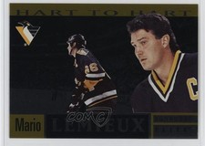 1996-97 Donruss Elite Hart to Hart /1996 Mario Lemieux #5 HOF