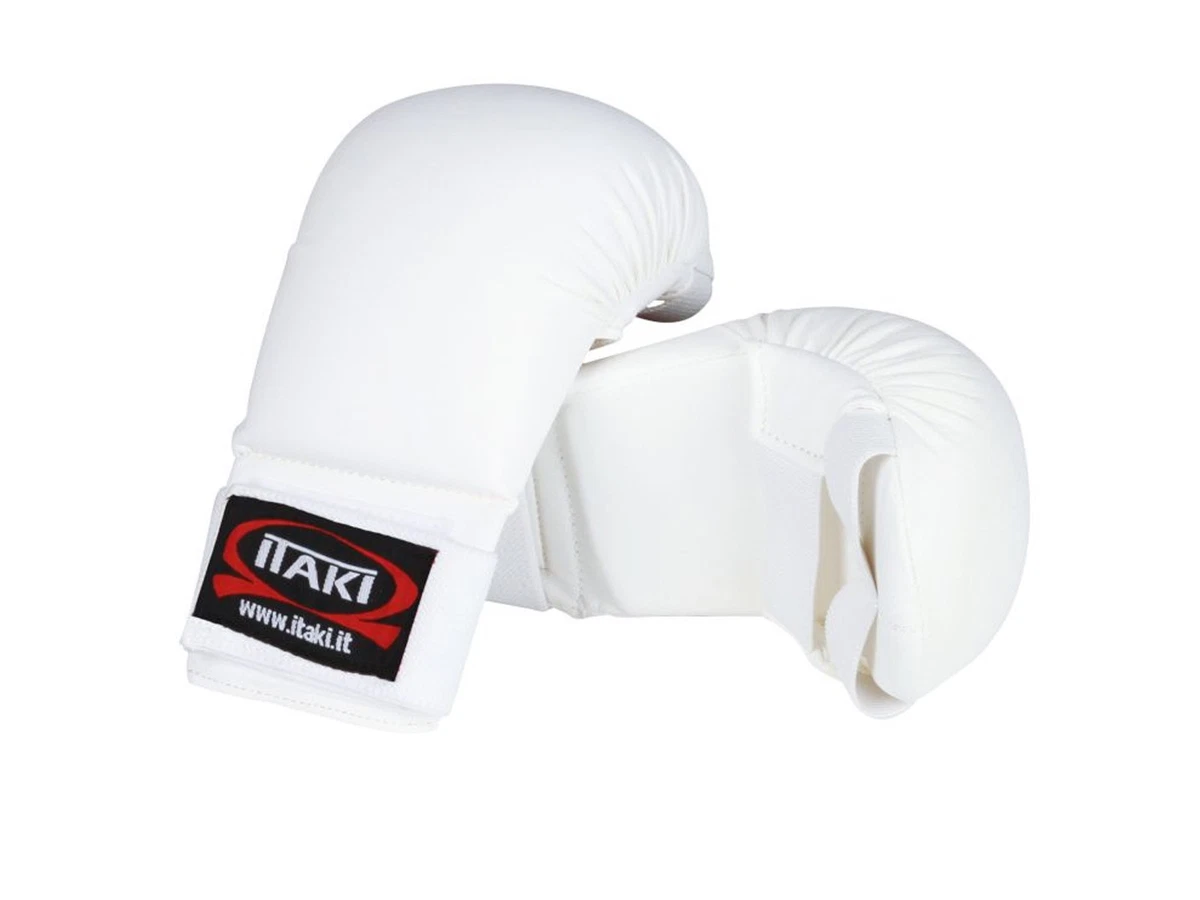 Guantoni Boxe LEONE 1947 – 06 OZ, Pelle Di Bufalo, Chiusura Velcro, Bianco, Bambino