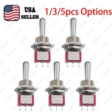 1/3/5pcs (ON)-OFF-(ON) Fat Bat Toggle Switch SPDT 3Pin Momentary Guitar Sealed