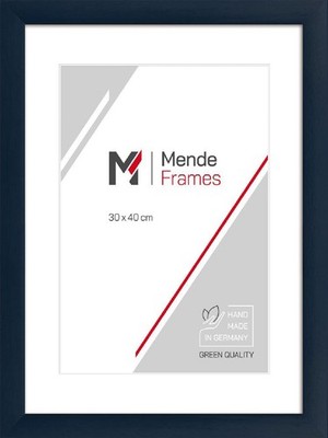 MendeFrames H220 Holzrahmen Klassisch dunkelblau Antireflexglas 70x100 cm