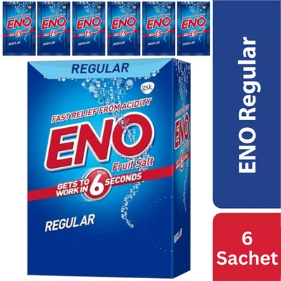 SACHETS ANTIACIDES RÉGULIERS DE SEL DE FRUITS ENO soulagent l'acidité 6 sachets