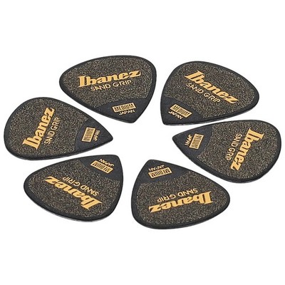 Ibanez PPA16MSG-BK Plektren 0,8mm Sand Grip 6 Stück Medium Black