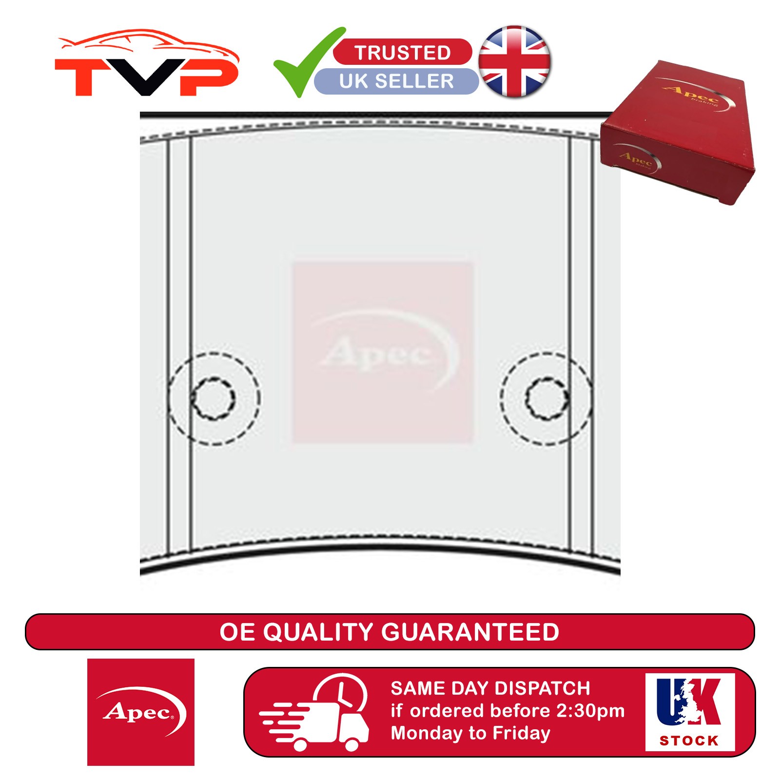 Apec Brake Pads Set For Jaguar Xk 2006-2014 4.2 5.0 Front PAD1724